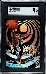 Tim Duncan 1997-98 NBA Hoops High Voltage Rookie Card #15HV- SGC Graded 9 Mint Clearance Tumblr