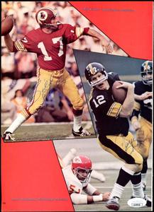 Terry Bradsahaw Kilmer Pastorini Jim Plunkett JSA Signed by 4 8x11 Photo Page Buy Cheap Low Shipping