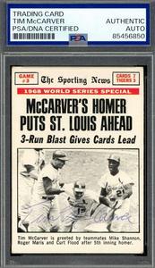 Tim McCarver PSA DNA Vintage Signed 1969 Topps 1968 World Series Autograph Free Shipping Best