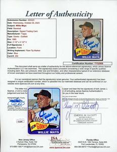 Willie Mays JSA Coa Signed 1965 Topps Autograph Get Authentic Cheap Pice