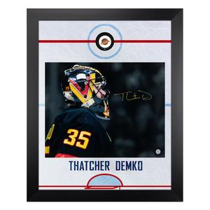Thatcher Demko Autographed Vancouver Canucks Graphic Rink 26x32 Frame Cheap Sale Many Kinds Of