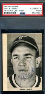 Willie Jones PSA DNA Coa Signed Vintage 1950 Photo Autograph Free Shipping Reliable