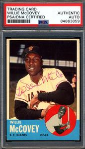 Willie McCovey PSA DNA Signed 1963 Topps Autograph Cheap Sale Low Pice