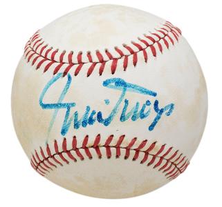 Willie Mays Signed San Francisco Giants National League Baseball BAS LOA AB51340 Finishline