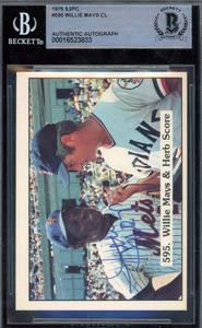 Willie Mays Beckett BAS Signed 1975 SSPC Autograph 2025 Newest Sale Online