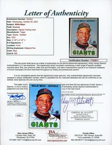 Willie Mays JSA Coa Signed 1967 Topps Autograph Cheapest Pice For Sale