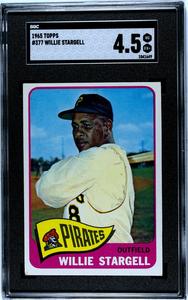 Willie Stargell 1965 Topps Baseball Card #377- SGC Graded 4.5 VG-EX  (Pirates) Outlet Discount Sale