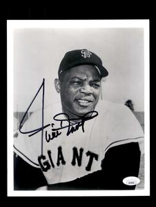 Willie Mays JSA Cert Signed  8x10 Photo Autograph Giants With Credit Card