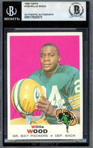 Willie Wood Beckett BAS Signed 1969 Topps Autograph Outlet Fashionable