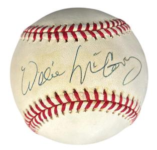 Willie McCovey Autographed Official National League Baseball Discount Low Pice