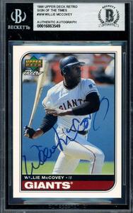 Willie McCovey Beckett BAS Signed 1998 Upper Deck Retro Autograph Sale Deals