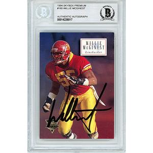 Willie McGinest Signed USC Trojans 1994 Skybox Premium Football Card Beckett Slab Latest Sale Online