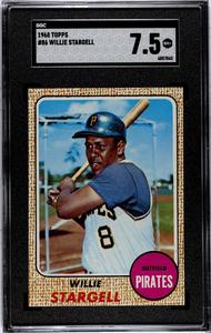 Willie Stargell 1968 Topps Baseball Card #86 Pirates- SGC Graded 7.5 NM Buy Cheap Clearance