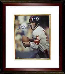 Y.A. Tittle signed NY Giants Color 8X10 Photo w/ HOF 71 Custom Framed MAB HOLO Sale Online Online