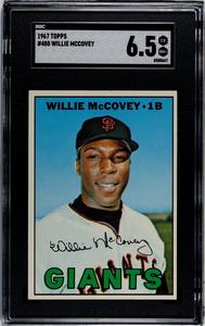 Willie McCovey 1967 Topps Baseball Card #480- SGC Graded 6.5 EX-NM Discount Store