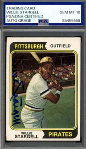 Willie Stargell Gem Mint 10 PSA DNA Signed 1974 Topps Autograph Discount Big Sale