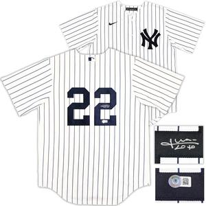 YANKEES JUAN SOTO AUTOGRAPHED WHITE NIKE JERSEY SIZE L BECKETT QR 226401 Comfortable Cheap Online