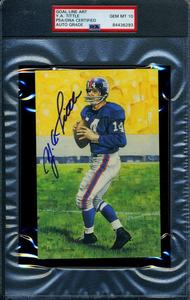 Ya Tittle Gem Mint 10 PSA DNA Slabbed Signed Goal Line Art Card Autographed Pices Cheap Pice