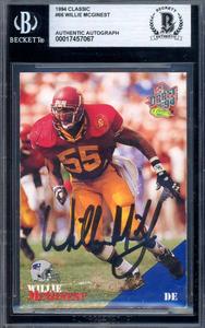 Willie McGinest Beckett BAS Signed 1994 Classic Rookie Autograph Cheap Sale Footlocker Finishline