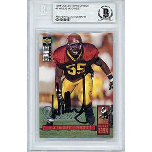 Willie McGinest Signed USC Trojans 1994 Collectors Choice Football Card Beckett Slabbed Cheap Fashion Style
