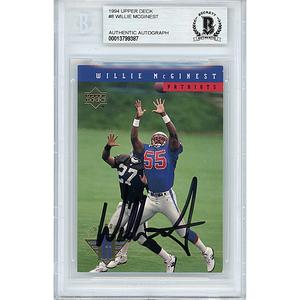 Willie McGinest Signed New England Patriots 1994 Upper Deck Football Card Beckett Slab In China Online