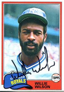 Willie Wilson Autographed 1981 Topps Card Outlet Visit