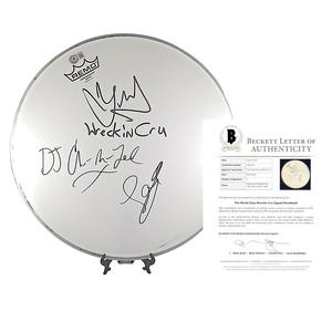 World Class Wreckin Cru Signed Drumhead with DJ Yella Beckett Authentic Autograph COA Store Cheap Online