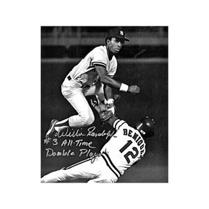 Willie Randolph Autographed and Insc. "#3 All.Time Double Plays" 8x10 Photo Outlet Free Shipping Authentic