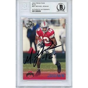 Michael Jenkins Ohio State Buckeyes Signed 2004 Press Pass Card Beckett Auth Auto Slab Buy Cheap Recommend