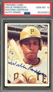 Willie Randolph Gem Mint 10 PSA DNA Signed 1975 SSPC Rookie Autograph Outlet Exclusive