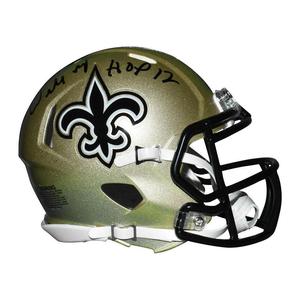 Willie Roaf Signed HOF 12 Inscription New Orleans Saints Speed Mini Replica Gold 2025 Newest Cheap Online