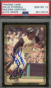 Willie Stargell Gem Mint 10 PSA DNA Signed 1992 Action Packed Autograph Low Pice For Sale