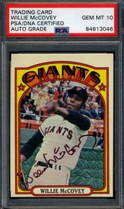 Willie McCovey Gem Mint 10 PSA DNA Signed 1972 Topps Autograph On Hot Sale