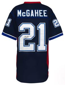 Willis McGahee (BILLS) Signed Navy Blue Custom Football Jersey - (SCHWARTZ COA) Cheap Sale Store