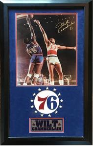 Wilt Chamberlain signed 16x20 photo 76ers framed mint autograph Mounted Mm Coa Clearance For Cheap