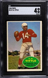 YA (Y.A.) Tittle 1960 Topps Card #113- SGC Graded 4 VF-EX (San Francisco 49ers) Cheap Browse