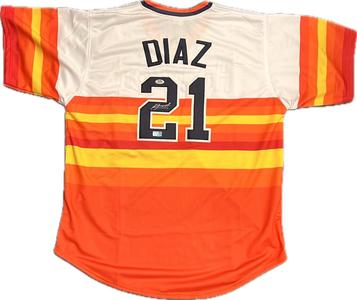 Yainer Diaz signed Jersey PSA/DNA Houston Astros Autographed Cheap Real Eastbay