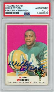 Willie Wood Autographed/Signed 1969 Topps #168 Trading Card PSA Slab 43695 Buy Cheap Pice