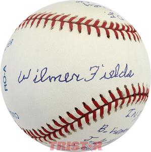 Wilmer Fields Signed AL Baseball Inscribed with His All-Time Greatest Lineup PSA Geniue Stockist Cheap Pice