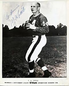 YA Tittle Autographed / Signed Black & White 8x10 Photo Cheap Wide Range Of
