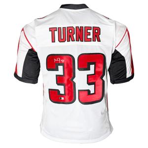 Michael Turner Signed Atlanta White Football Jersey (Beckett) Buy Cheap Fake