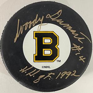 Woody Dumart Autographed Boston Bruins Official Puck Nicekicks Cheap Pice