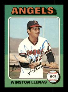 Winston Llenas Autographed 1975 Topps Card #597 California Angels SKU #204496 Sale Clearance