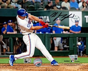 WYATT LANGFORD AUTOGRAPHED 8X10 PHOTO RANGERS DEBUT HIT FANATICS MLB 234089 Sale With Paypal