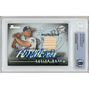 Xavier Nady San Diego Padres Signed 2003 Bowman Future Fiber Bats Card Beckett Auth Auto Nicekicks Online