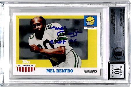 Mel Renfro Signed 2005 Topps All American #27 Trading Card Beckett 44495 Huge Surprise Cheap Pice