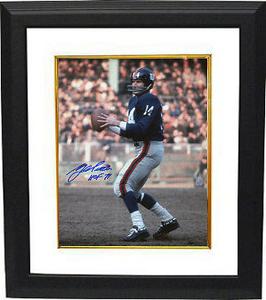 Y.A. Tittle signed New York Giants Blue Jersey 16x20 Photo Custom Framed HOF 71 Sale Exclusive