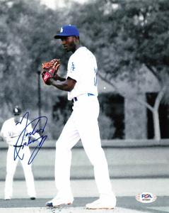 YADIER ALVAREZ signed 8x10 photo PSA/DNA Los Angeles Dodgers Autographed Discount How Much