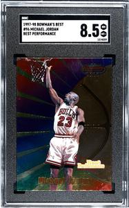 Michael Jordan 1997-98 Bowman's Best Performance Card #96- SGC Graded 8.5 NM-MT For Sale For Sale