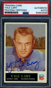 Yale Lary PSA DNA Signed 1965 Philadelphia Autograph Discount Choice